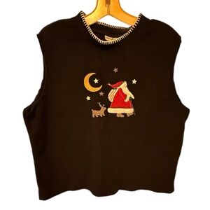Vintage White Stag Christmas Vest